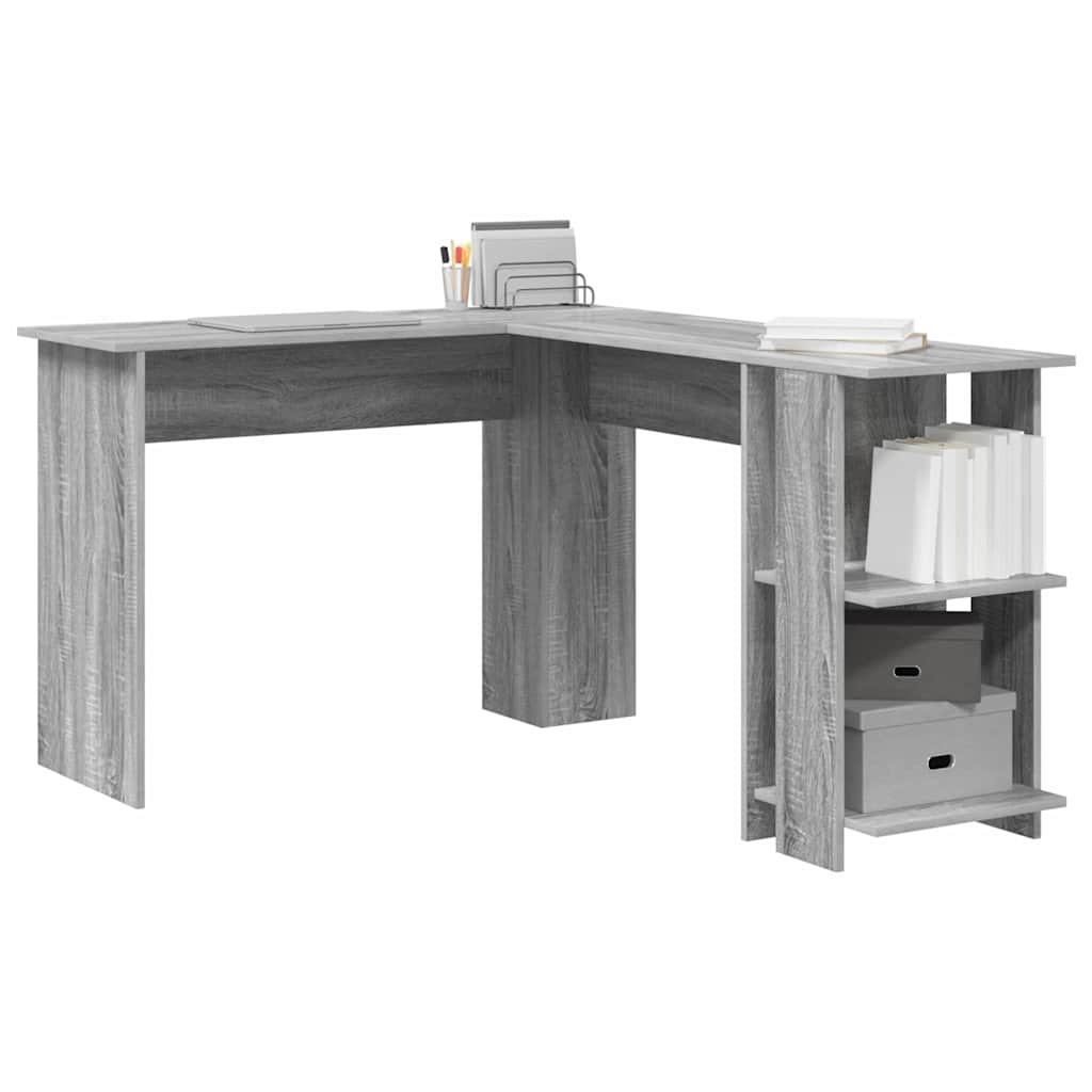 Hoekbureau Grijs Sonoma 140 x 113,5 x 75 cm Bewerkt hout