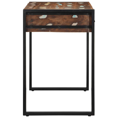 Desk 100x50x75 cm solid recycled wood multi-coloured