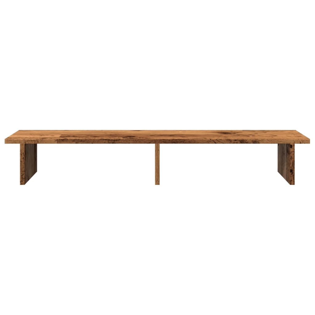 Monitorstandaard 100x27x15 cm bewerkt hout oud houtkleurig