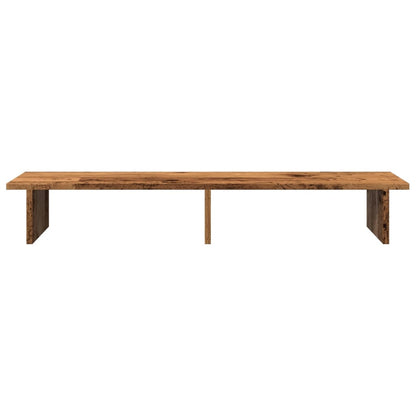 Monitorstandaard 100x27x15 cm bewerkt hout oud houtkleurig
