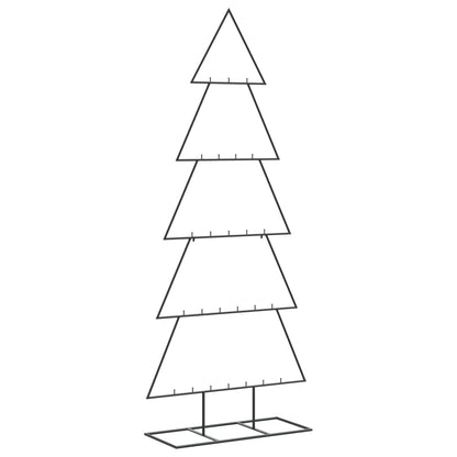 Kerstdecoratie kerstboom 150 cm metaal zwart