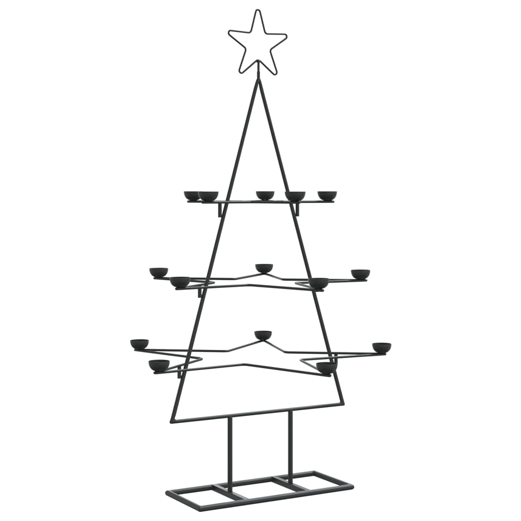 Christmas decoration Christmas tree 105 cm metal black