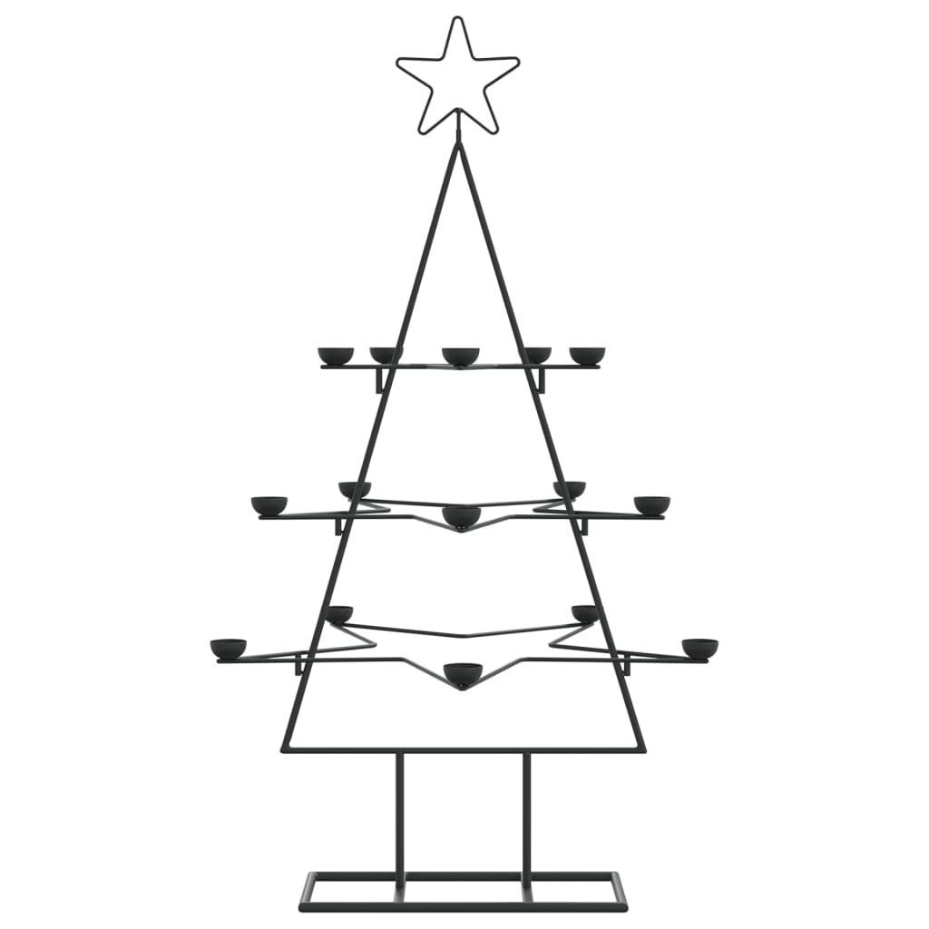 Christmas decoration Christmas tree 105 cm metal black