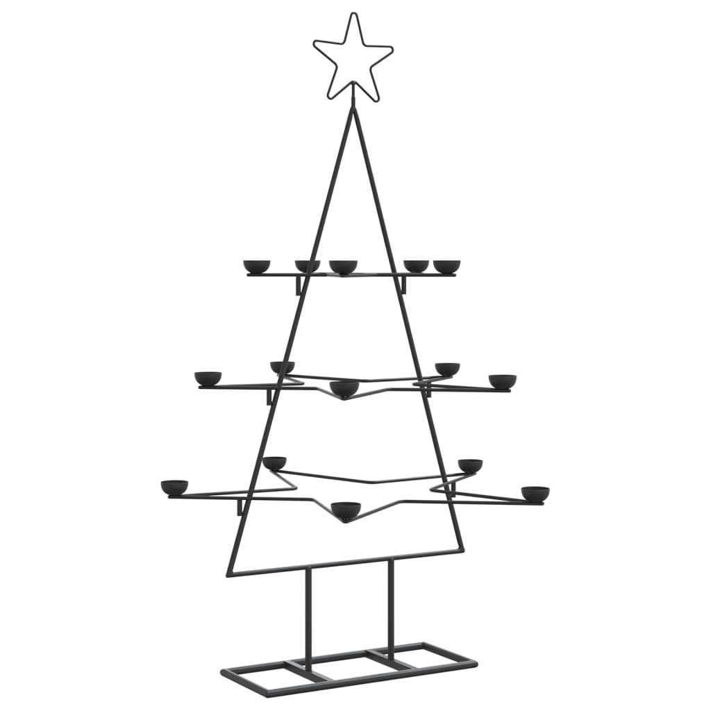 Christmas decoration Christmas tree 105 cm metal black