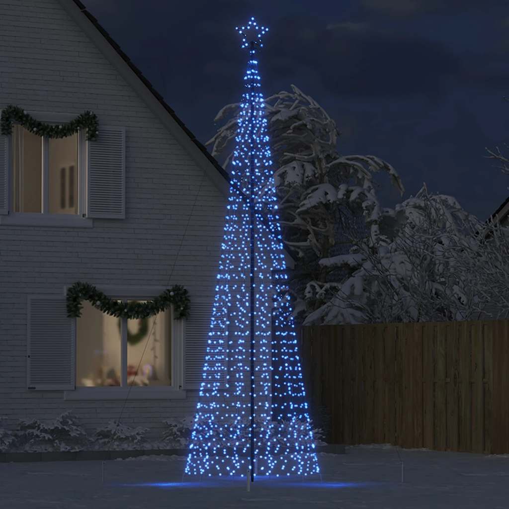 Light cone with ground spikes 1534 blue LEDs 500 cm