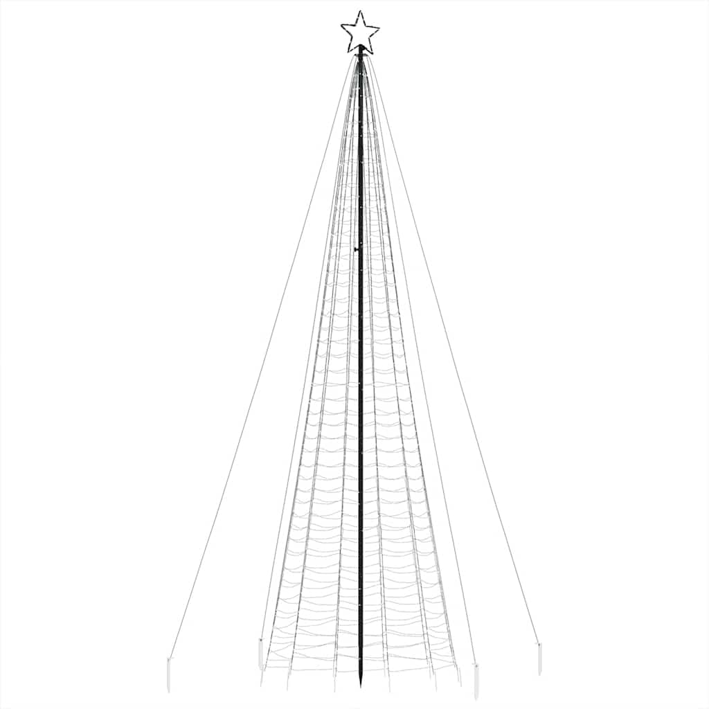 Light cone with ground spikes 1534 blue LEDs 500 cm