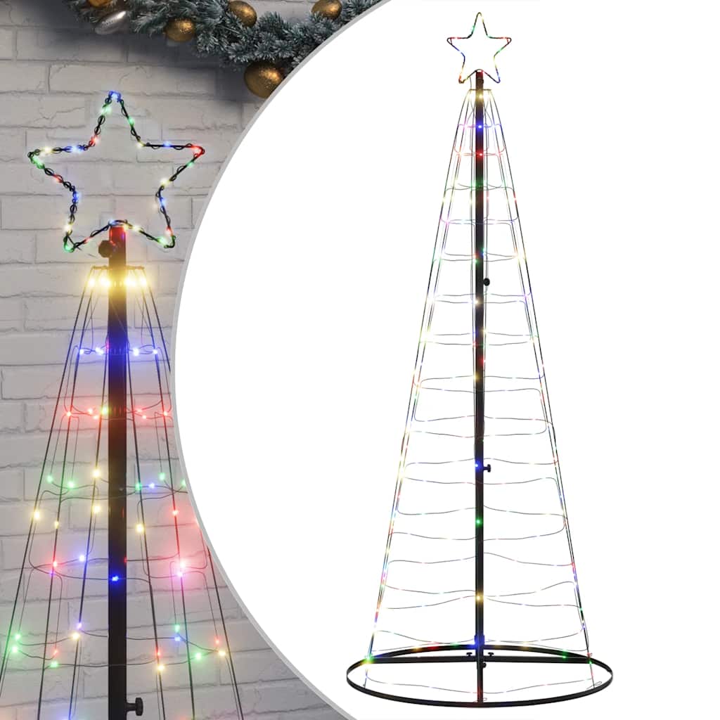 LED-kerstboom 200 LEDs kleurrijk 180 cm