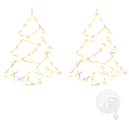 Christmas lights Christmas tree silhouette 2 pcs 50 LEDs warm white