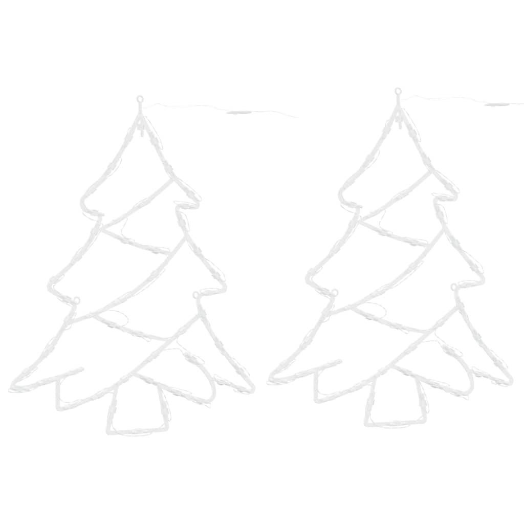 Christmas lights Christmas tree silhouette 2 pcs 50 LEDs warm white