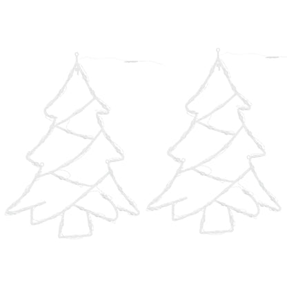 Christmas lights Christmas tree silhouette 2 pcs 50 LEDs warm white