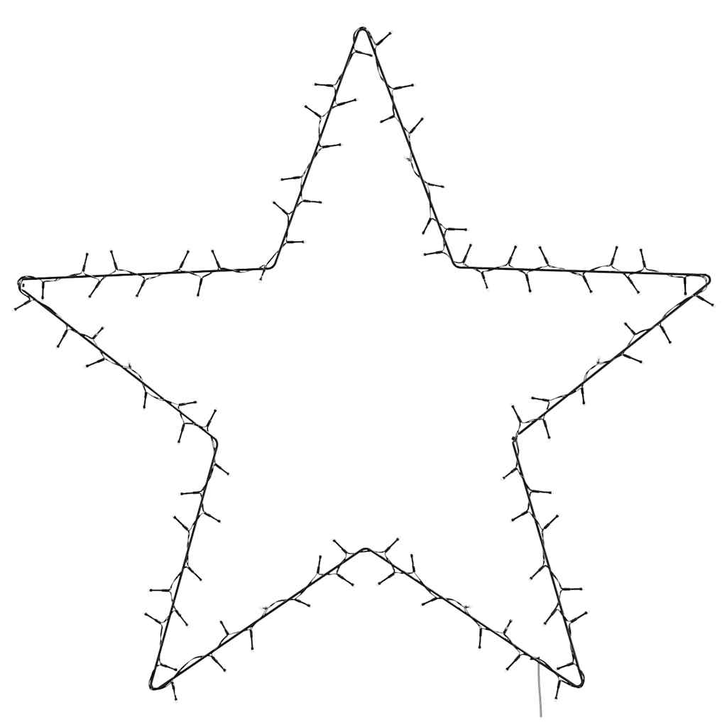 Christmas lights star silhouette 115 LEDs warm white