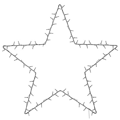 Christmas lights star silhouette 115 LEDs warm white