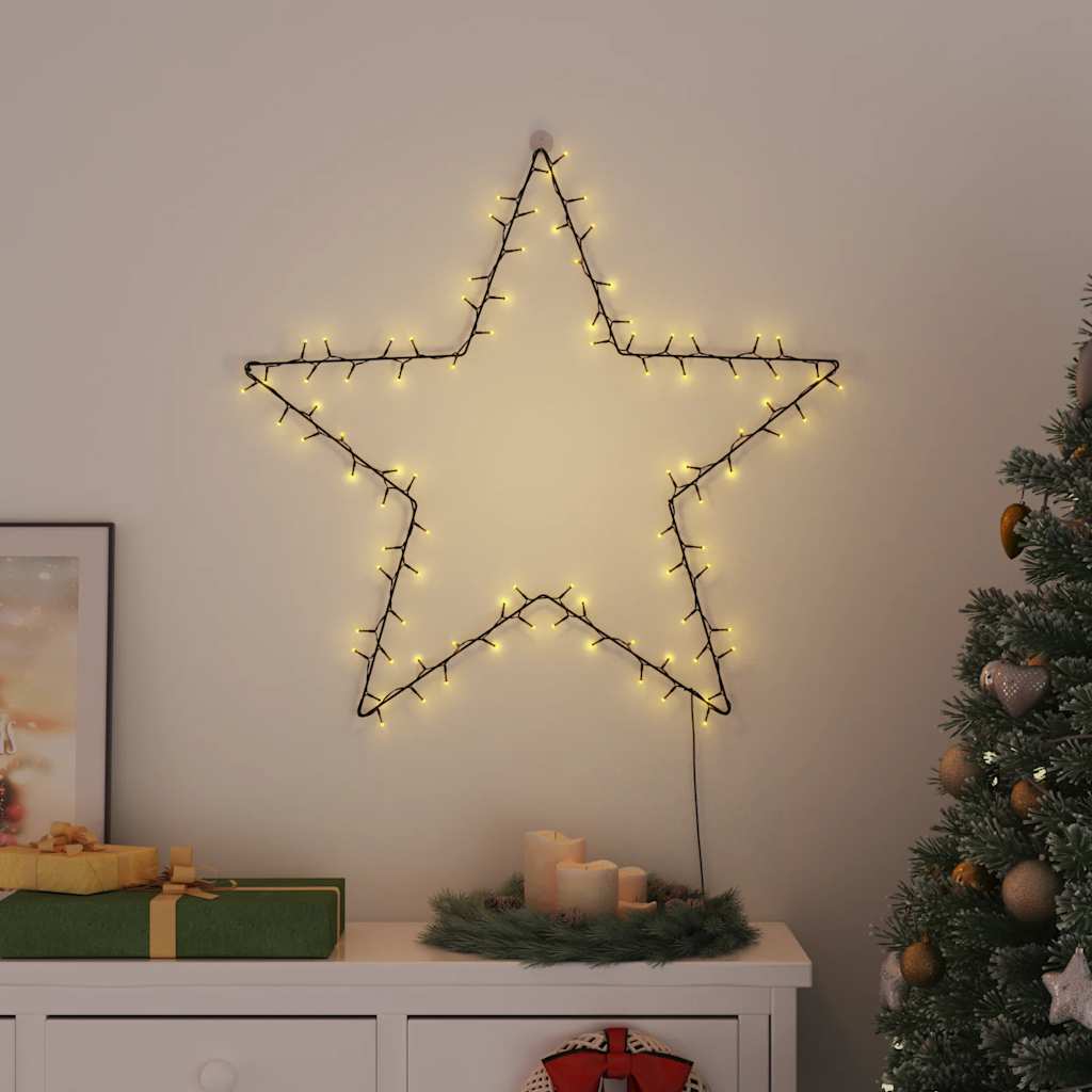 Christmas lights star silhouette 115 LEDs warm white