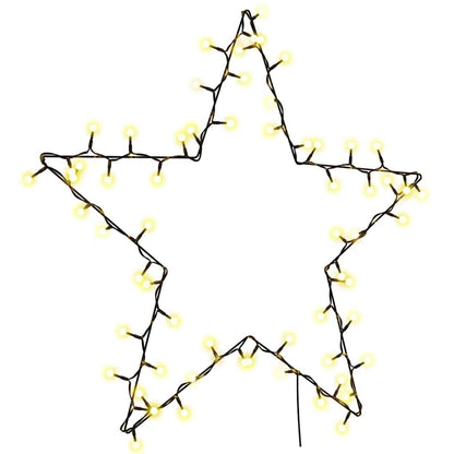 Christmas lights star silhouette 80 LEDs warm white