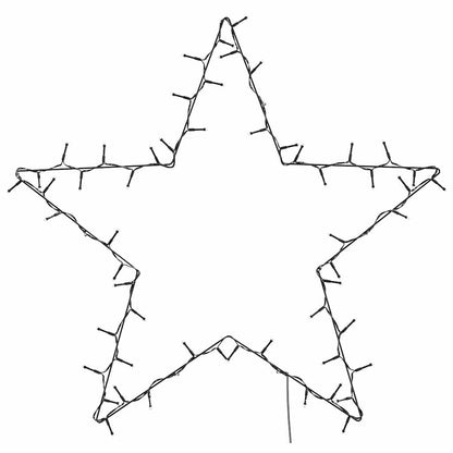 Christmas lights star silhouette 80 LEDs warm white