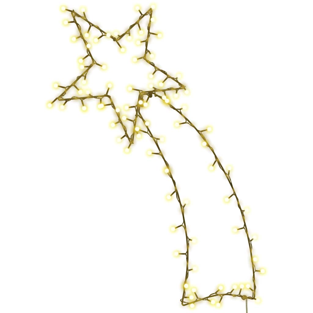 Christmas lights shooting star silhouette 115 LEDs warm white