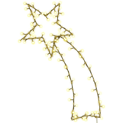 Christmas lights shooting star silhouette 115 LEDs warm white