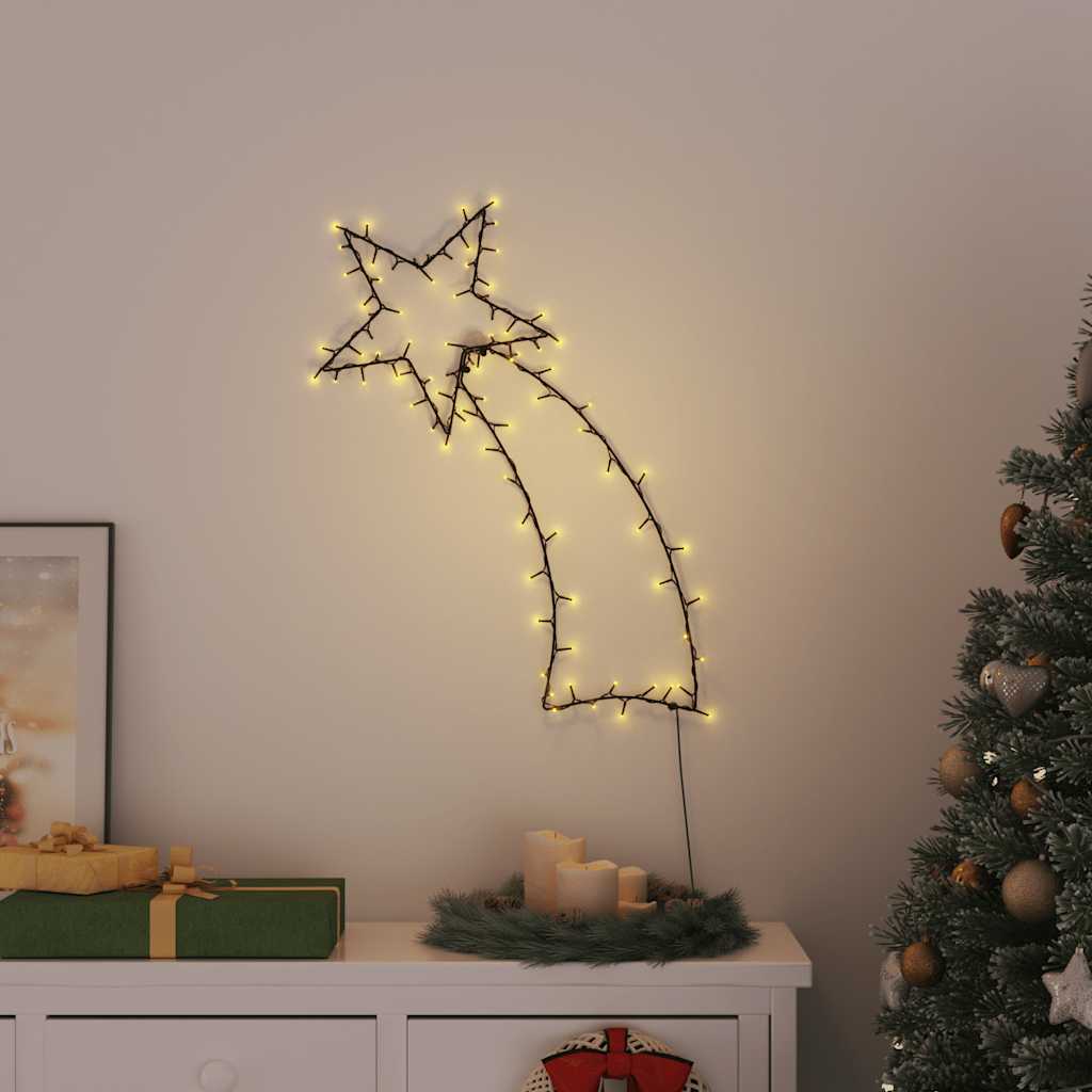 Christmas lights shooting star silhouette 115 LEDs warm white