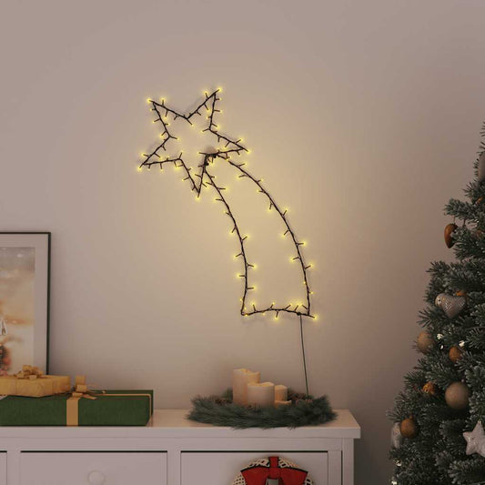 Christmas lights shooting star silhouette 115 LEDs warm white