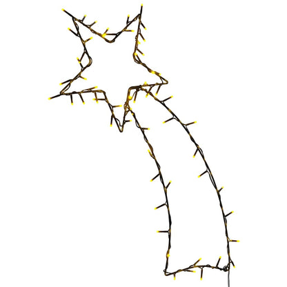 Christmas lights shooting star silhouette 80 LEDs warm white