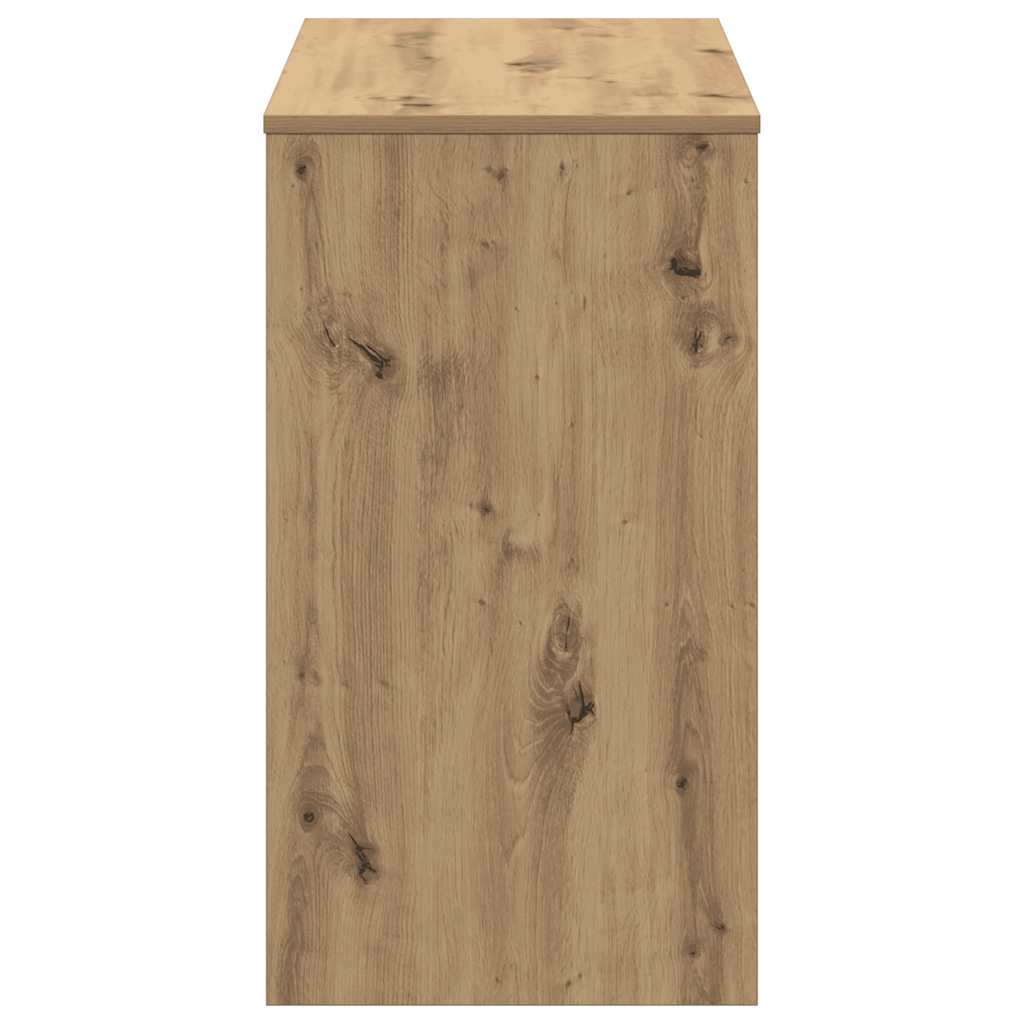 Desk 90x40x72 cm processed wood artisanal oak color