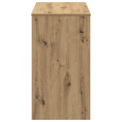 Desk 90x40x72 cm processed wood artisanal oak color