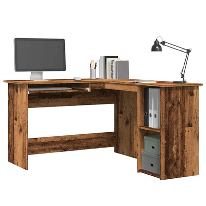Corner desk 120x140x75 cm processed wood old wood color