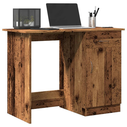 Desk 100x50x76 cm processed wood old wood color
