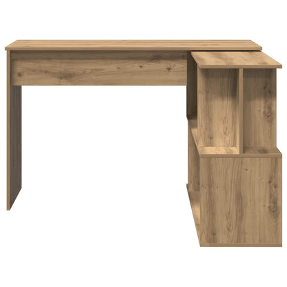 Corner desk 200.5x50x76 cm processed wood artisanal oak color