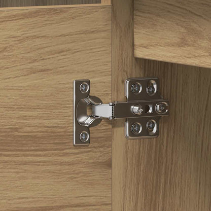 Hoekbureau 145x100x76 cm bewerkt hout artisanaal eikenkleur