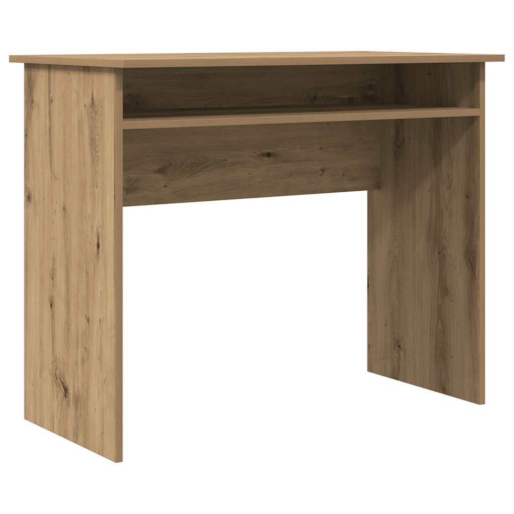 Desk 90x50x74 cm processed wood artisanal oak color