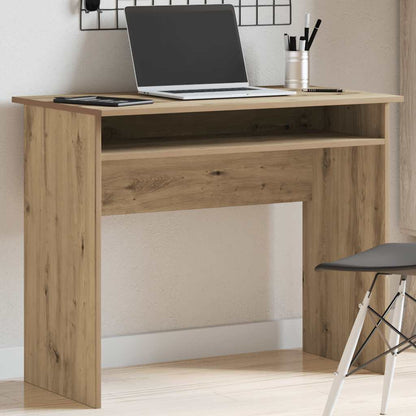 Desk 90x50x74 cm processed wood artisanal oak color