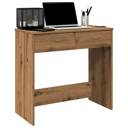 Desk 80x40x75 cm processed wood artisanal oak color