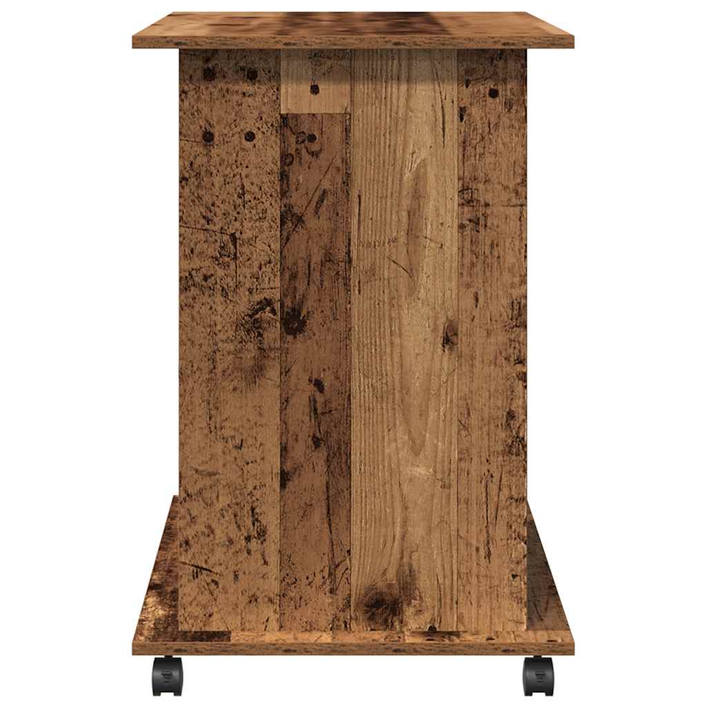 Computerbureau 80x50x75 cm bewerkt hout oud houtkleurig