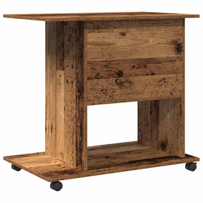 Computerbureau 80x50x75 cm bewerkt hout oud houtkleurig