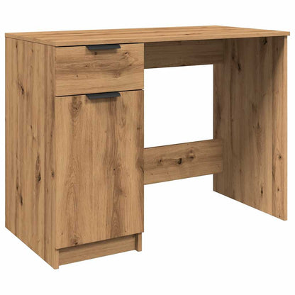 Bureau 100x50x75 cm bewerkt hout artisanaal eikenkleur