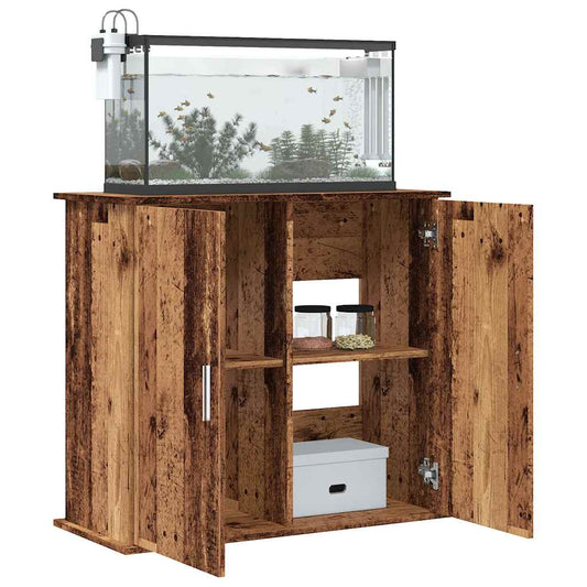 Aquarium stand 81x36x73 cm processed wood old wood color