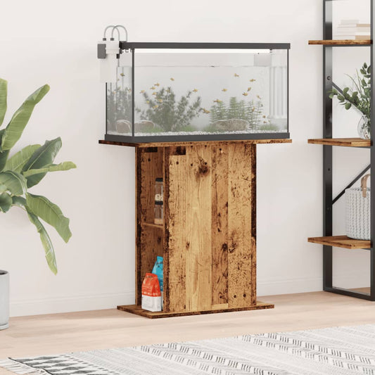 Aquarium stand 36x75x72.5 cm processed wood old wood color