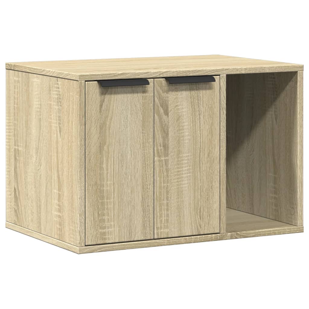 Kattenbakkast 60x40x40 cm bewerkt hout sonoma eikenkleurig