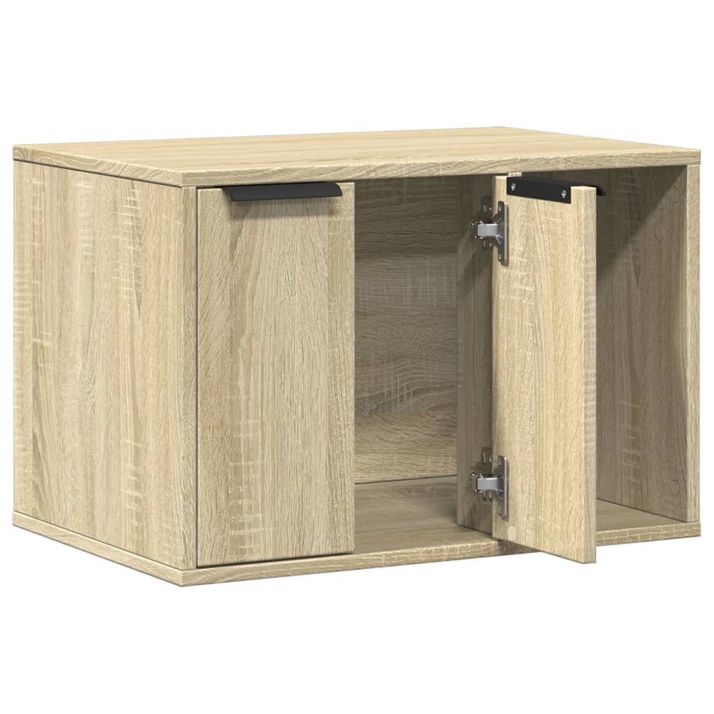 Kattenbakkast 60x40x40 cm bewerkt hout sonoma eikenkleurig