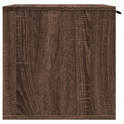 Kattenbakkast 60x40x40 cm bewerkt hout bruin eikenkleurig