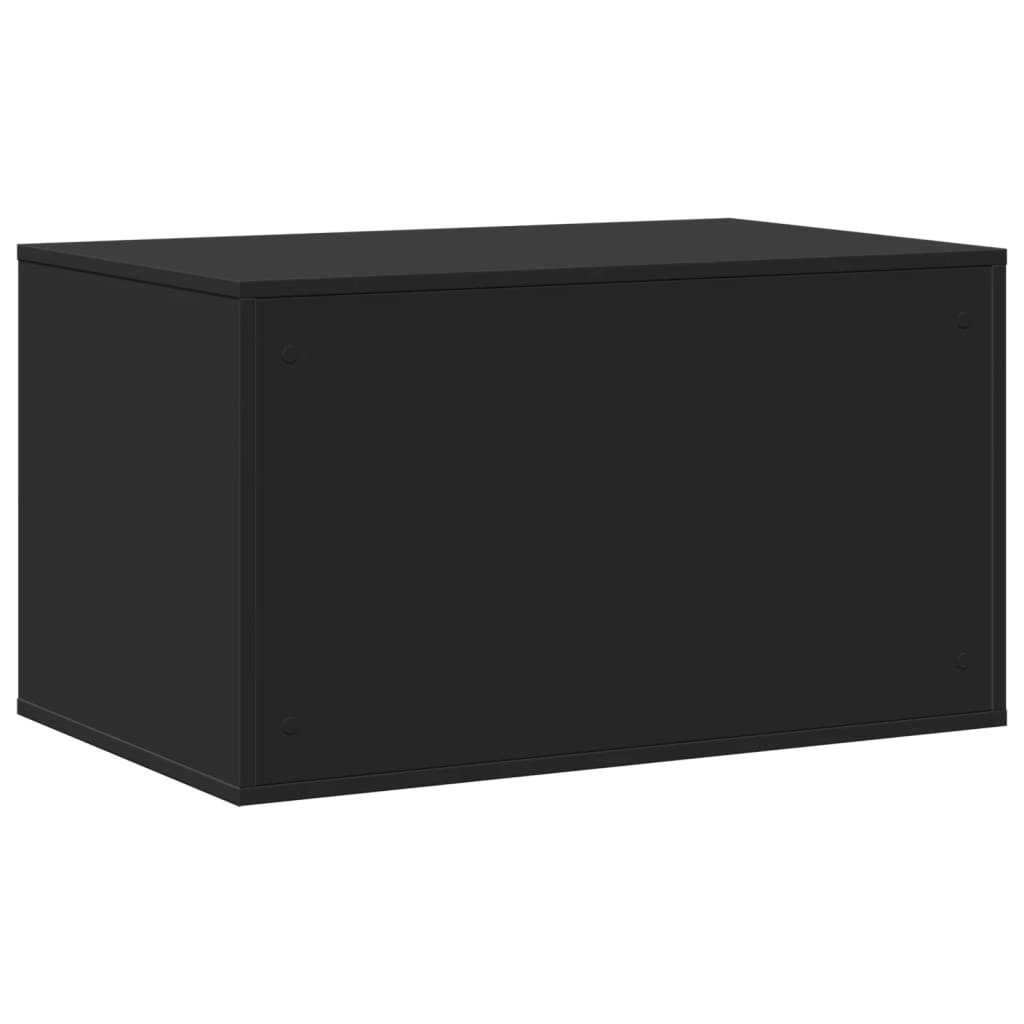 Cat litter box 80x50x45 cm processed wood black