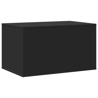 Cat litter box 80x50x45 cm processed wood black