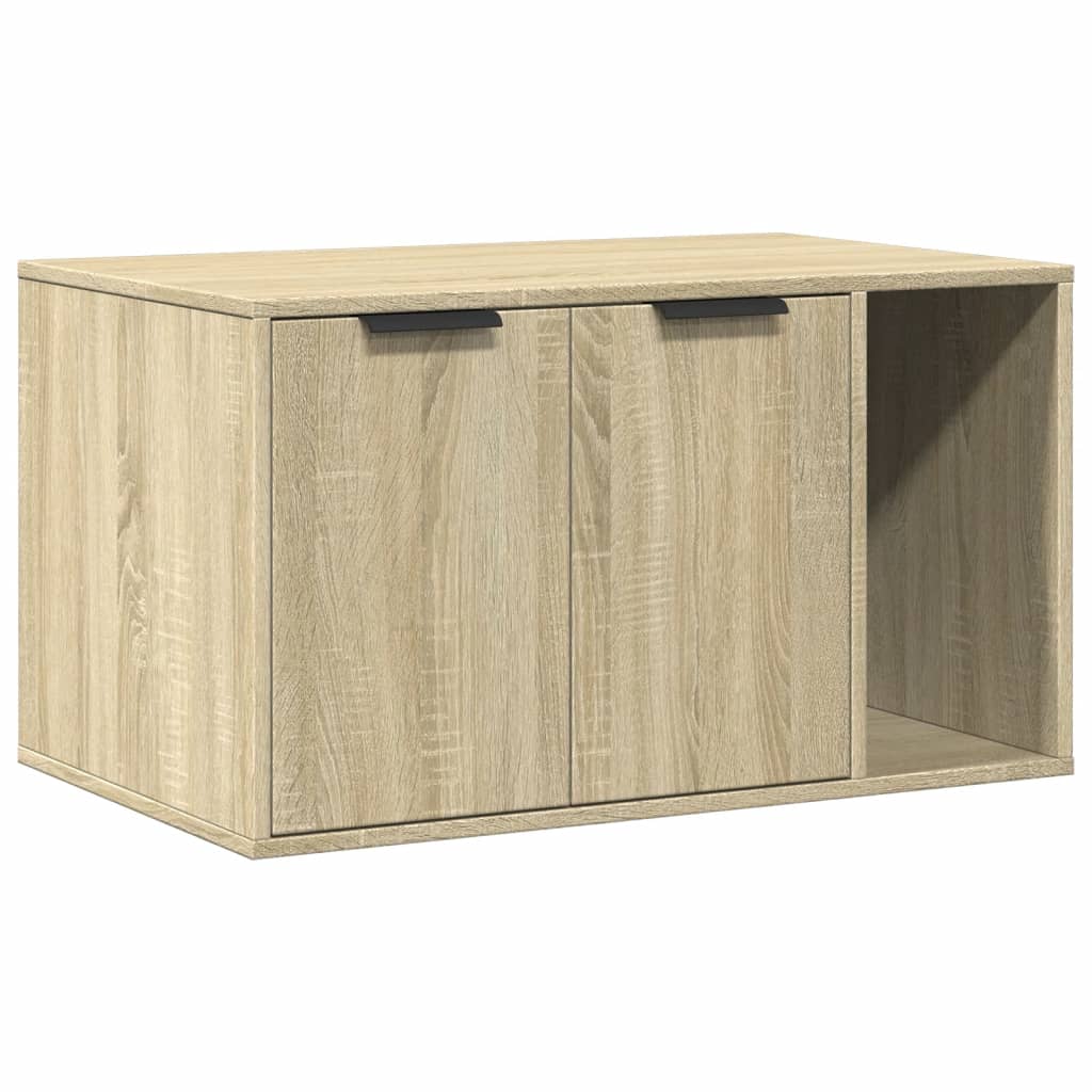 Cat litter box 80x50x45 cm processed wood sonoma oak color