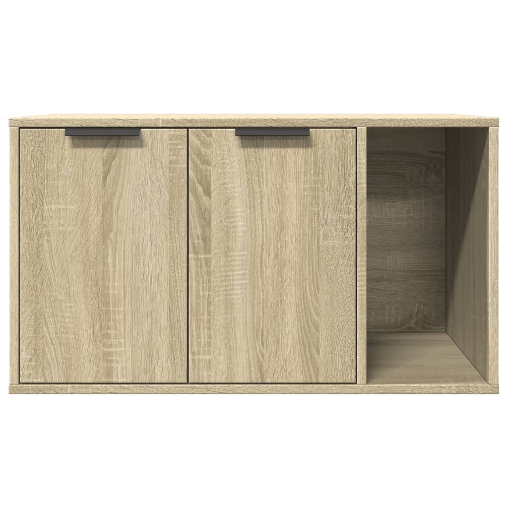 Cat litter box 80x50x45 cm processed wood sonoma oak color
