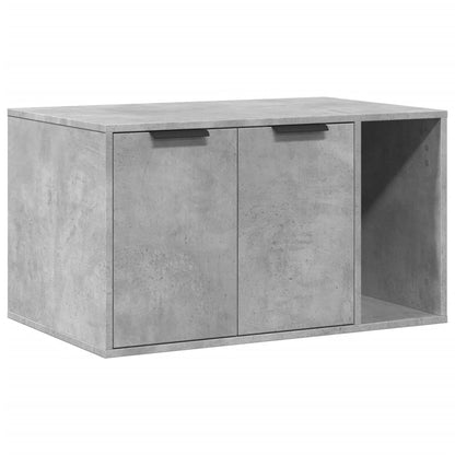 Cat litter box 80x50x45 cm processed wood concrete gray