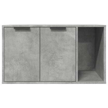 Cat litter box 80x50x45 cm processed wood concrete gray