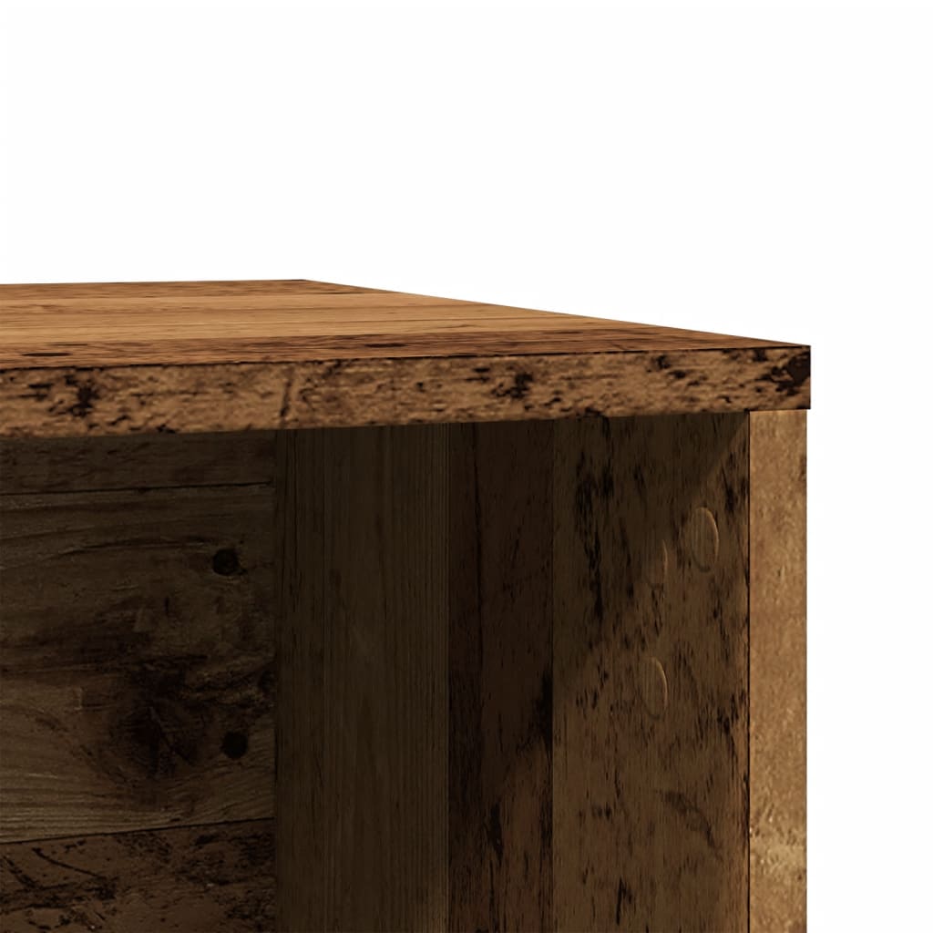 Kattenbakkast 80x50x45 cm bewerkt hout oud houtkleurig