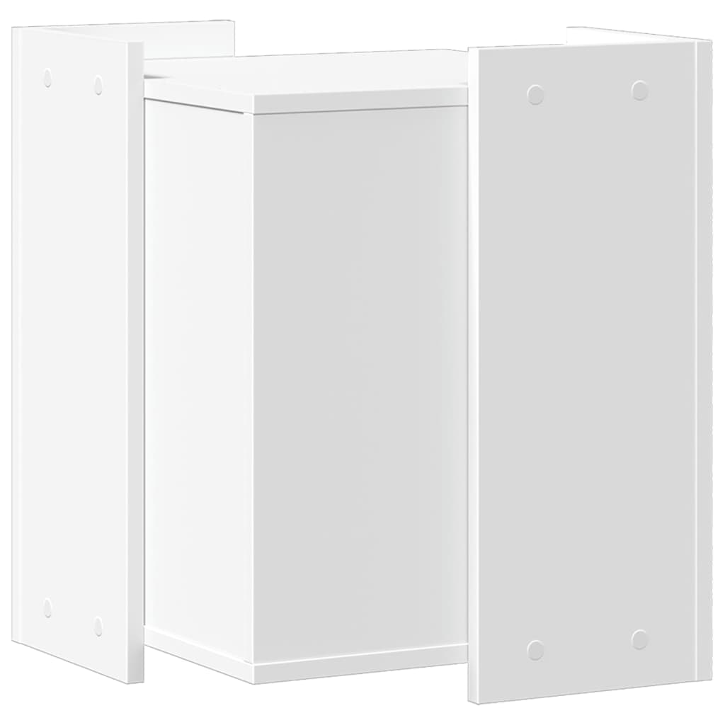 Cat litter box 42x42x51 cm processed wood white