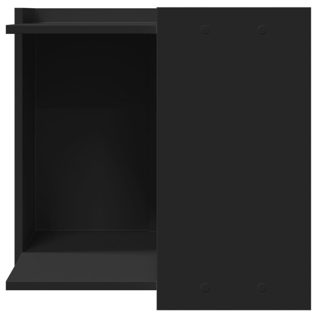 Cat litter box 53x53x51 cm processed wood black